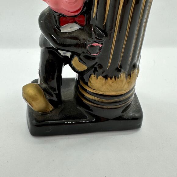 Vintage 1960's Hobo Bar Figurine 7.5" Tall Man Cave Decor Oil Lamp‎ Post Ceramic - Picture 5 of 13